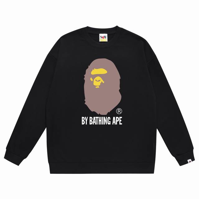 款号Sc340# 顶级版本 Bape 猿人头经典重现印花圆领卫衣 采用350克大毛圈 落肩大版型 面料 质感柔软不起球 进口环保印花胶浆 图案鲜明立体 品质男女