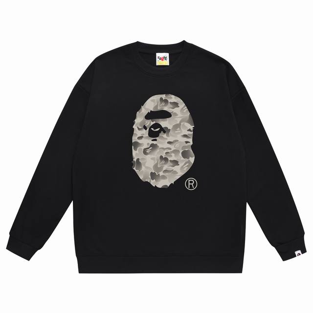 款号Sc342# 顶级版本 Bape 10周年限定水墨迷彩大猿人圆领卫衣 采用350克大毛圈 落肩大版型 面料 质感柔软不起球 进口环保印花胶浆 图案鲜明立体