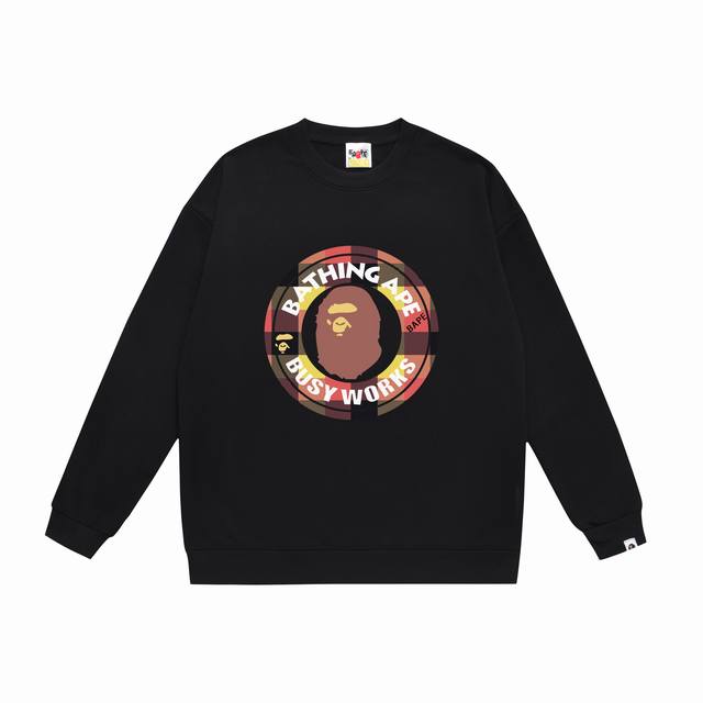 款号Sc372# 顶级版本 Bape 猿人头经典字母印花圆领卫衣 采用350克大毛圈 落肩大版型 面料 质感柔软不起球 进口环保印花胶浆 图案鲜明立体 品质男女