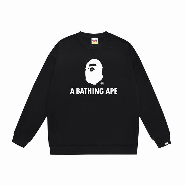 款号Sc363# 顶级版本 Bape 猿人头经典字母印花圆领卫衣 采用350克大毛圈 落肩大版型 面料 质感柔软不起球 进口环保印花胶浆 图案鲜明立体 品质男女