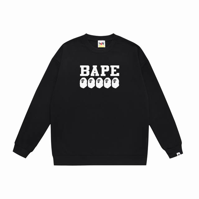款号Sc349# 顶级版本 Bape 猿人头字母Logo印花短袖T恤 采用350克大毛圈 落肩大版型 面料 质感柔软不起球 进口环保印花胶浆 图案鲜明立体 品质