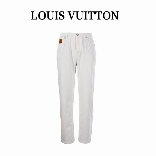 Louis Vuitton Lv 刺绣口袋白色牛仔长裤 正品9 购入，10*10全棉牛仔丹宁布料，Tr口袋棉布，进口刺绣，成衣酵洗，定制1：1工字扣，定制1：1