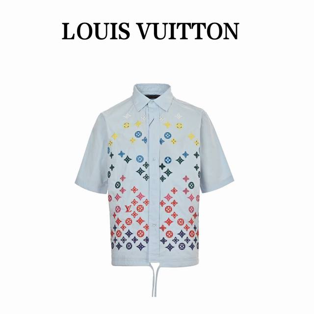Louis Vuitton 路易威登 25Ss 老花刺绣镂空短袖衬衫 Lv新款短袖衬衫取材顺滑棉质府绸，依托英式刺绣工艺为 Monogram 花卉融入色调，与散