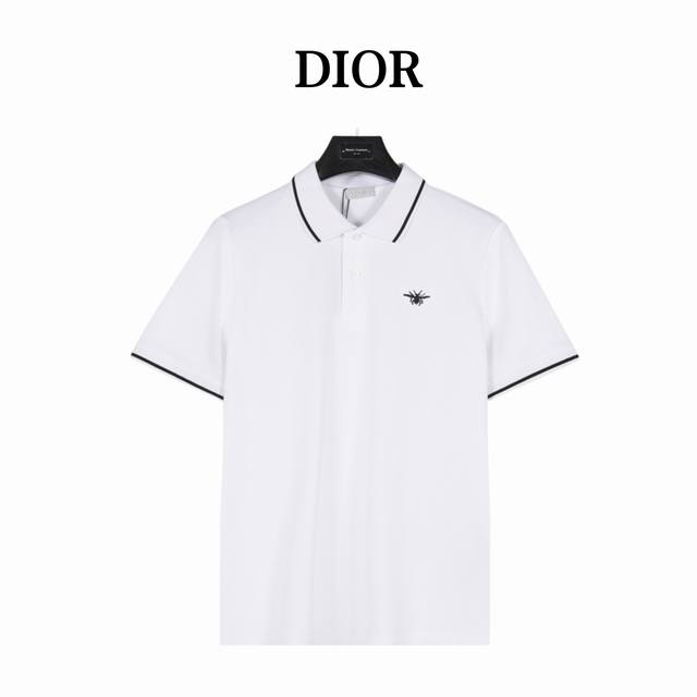 Dior 迪奥 小蜜蜂刺绣Logo短袖Polo衫 原版品质，欢迎对比。选用棉质珠地网眼布打造，定制材质260G长绒棉，衣领为双系统提花定织扁机制成，有弹性，不变
