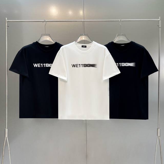款号W50 We11Done 经典基础情侣宽松幻影标语印花-原厂品质 顶级版本 Color：黑色 白色 Size：S M L Xl 面料采用280G重磅纯棉面料