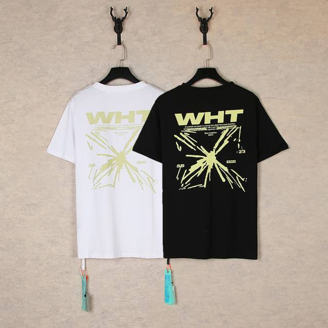 1269- 黑色 白色 S M L Xl 炸街必备！Off White这件T恤的酷帅密码 大大的“Wht”字母醒目又张扬，仿佛在宣告独特的潮流态度。下方标志性的