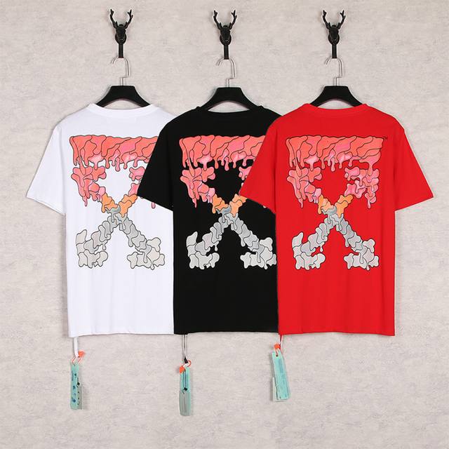 1219- 黑色 白色 红色 S M L Xl Off-White 溶解箭头T｜潮圈顶流，艺术与街头的碰撞 时尚弄潮儿集合！Off White 溶解箭头T 带着