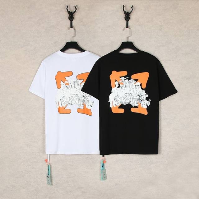1260- 黑色 白色 S M L Xl Ootd 潮人必备Off Whitet恤 Ow又来拿捏时尚了！今天必须给你们分享这两款神级T恤！ 作为潮流界的扛把子，