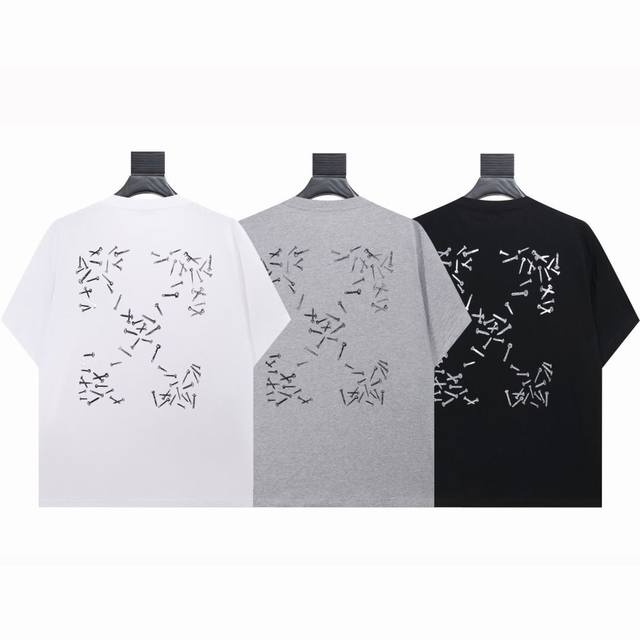 1322- 黑色 白色 灰色 S M L Xl Off-Whitet恤，解构潮流新范式！ Ow又一次刷新了潮流认知！作为时尚界解构美学的佼佼者，Off-Whit