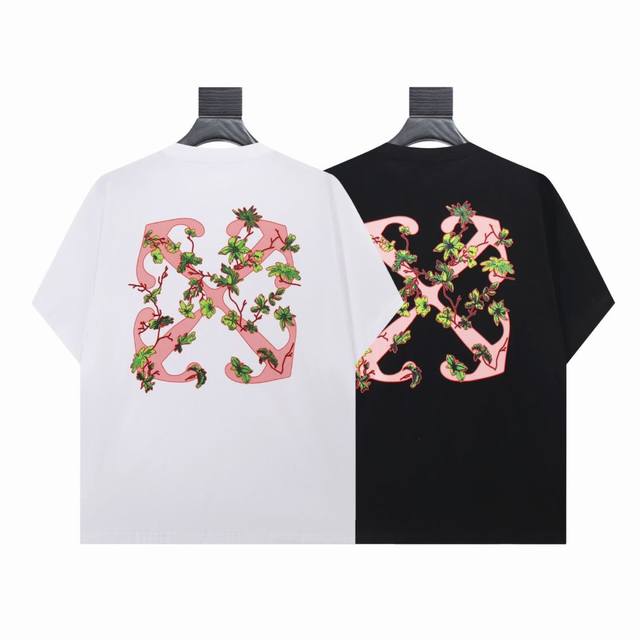 1321- 黑色 白色 S M L Xl Off-White这件T恤，把自然穿在身上！ Ow这件T恤简直是时尚与自然的梦幻联动~ 作为潮流界的弄潮儿，Off-W