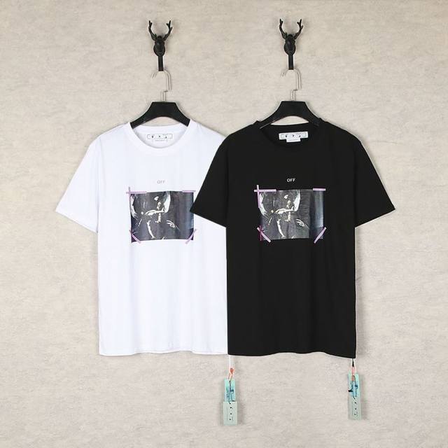 1263- 黑色 白色 S M L Xl 被Off-White这两件“油画T恤”美晕！ Off White又来刷新我对潮流的认知啦！作为潮牌界的先锋，它家这次的