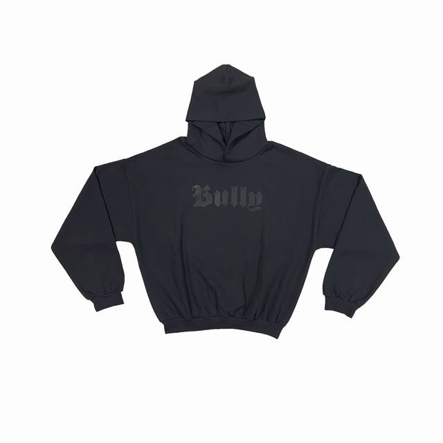 Y72# Kanye Yeezy Bully专辑周边薄绒卫衣 颜色： 炭黑 尺码：1码 2码 3码