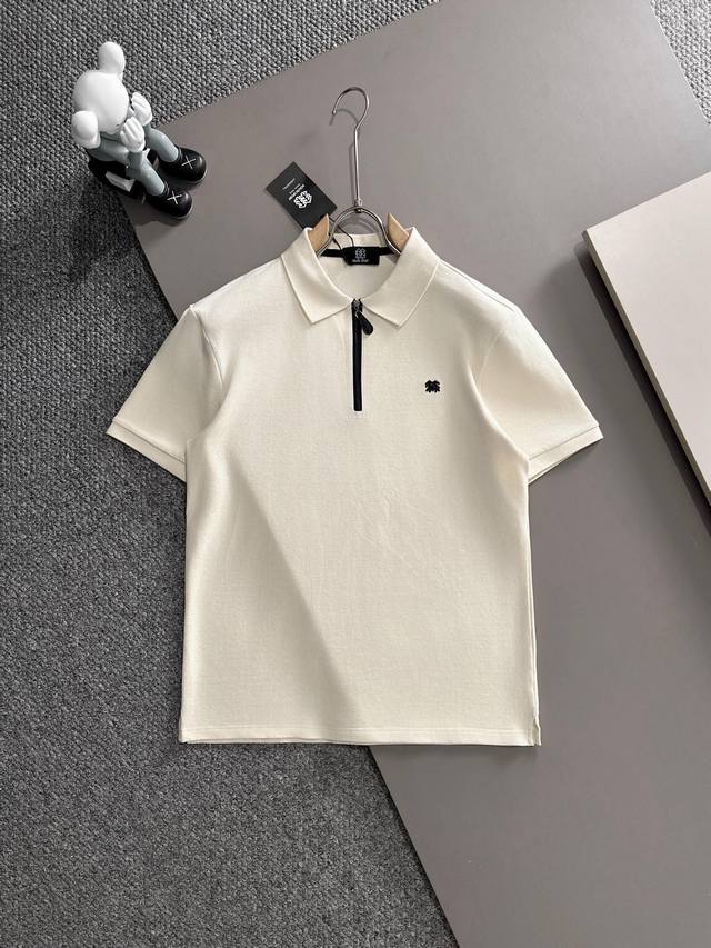 Kolon Sport* 2025春夏款上新 原高版本 可隆Polo衫 面料采用290克高密度纯棉珠地面料，不变形 不缩水 工艺介绍：双线走位 胸口精密万针刺绣