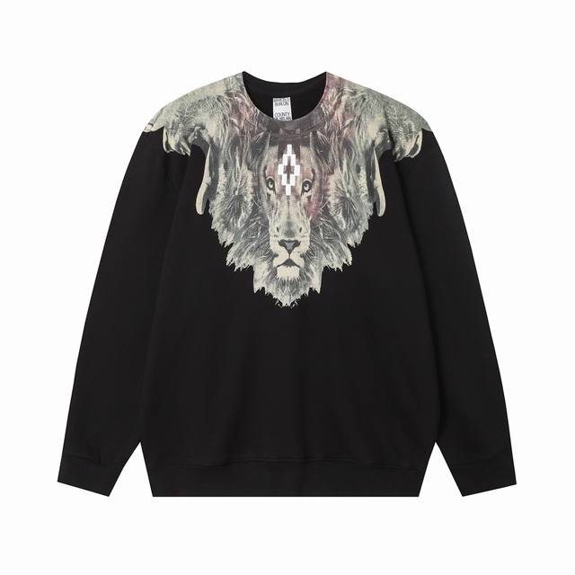 马塞洛布隆 高品质新款Mb狮子头Logo印花纯棉圆领套头卫衣 码数：M L Xl Xxl