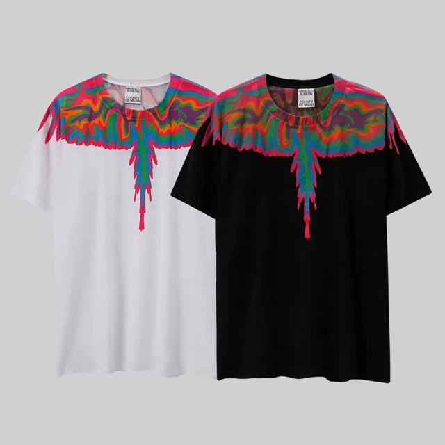 马塞洛布隆 高品质Mb抽象翅膀短袖 码数：S M L Xl Xxl