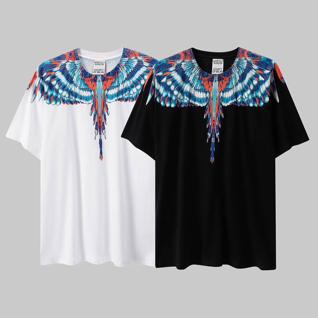 马塞洛布隆 高品质Mb水火相融翅膀 纯棉T恤 码数：S M L Xl Xxl