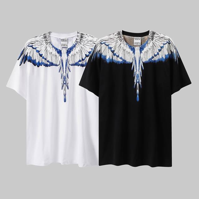 马塞洛布隆 高品质Mb蓝天白云翅膀 纯棉T恤 码数：S M L Xl Xxl