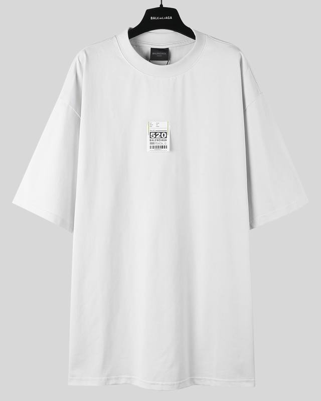 Balenciaga Ss25 市面最高版本 520情人节标签短袖 原版开发定织280G面料 高度还原 洗水处理 手感厚重 质感区别市场货 Size Xs S