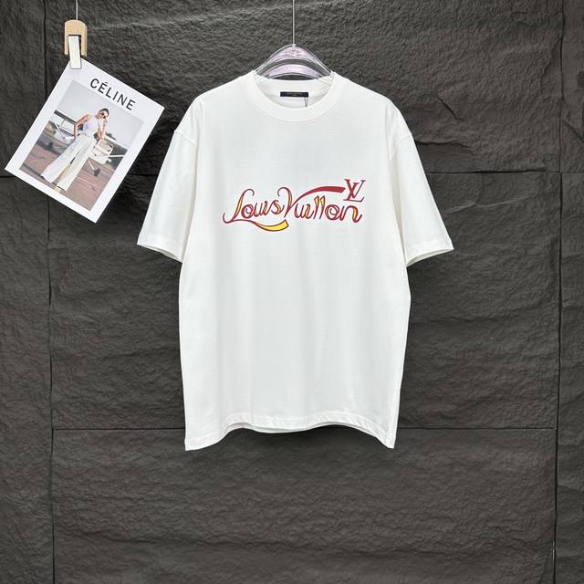 驴家2025新款压胶立体字母Logo情侣款短袖T恤 高版本高版本 原版面料 数码直喷印花工艺 网红明星同款 高版本 高 品质 面料采用32支双纱280克精梳棉面