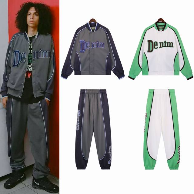 款号：6029 面料：280克健康布 实拍现货Denim Tears主线木棉花The Cotton Wreath Sweatsuit美式运动套装夹克外套 颜色