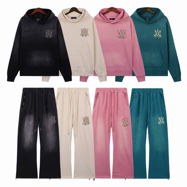 衣服款号5891 裤子款号 8205 面料：380克双纱 卫衣 裤子 实拍现货Hollywood 超大 T 恤2025 年春季的图形借鉴了大学肖像，庆祝 Ami
