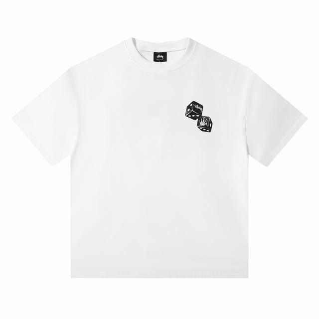 款号S197 Stussy Fw24 新骰子印花短袖 白色 黑色 Smlxl 尺码
