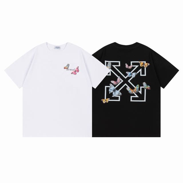 9071# ，Off White新款宽松版短袖T恤 尺码：S M L Xl 颜色：黑色 白色