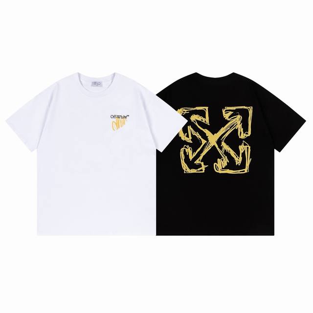 9065# ，Off White新款宽松版短袖T恤 尺码：S M L Xl 颜色：黑色 白色