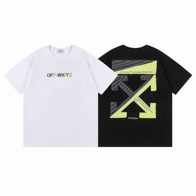 9037# ，Off White新款宽松版短袖T恤 尺码：S M L Xl 颜色：黑色 白色