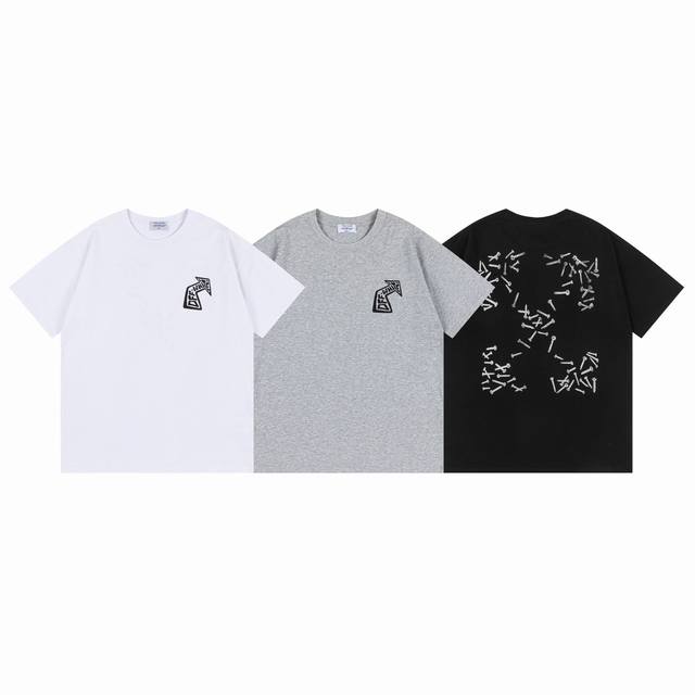 9016# ，Off White新款宽松版短袖T恤 尺码：S M L Xl 颜色：白色 黑色 灰色
