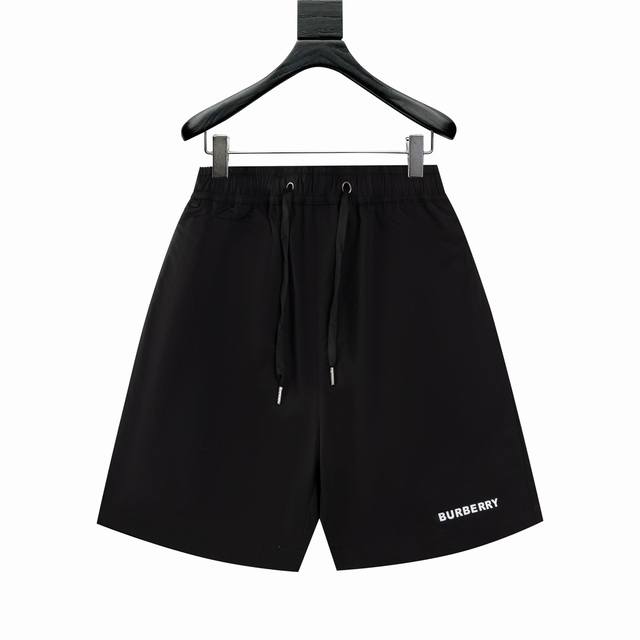 Burberry 巴宝莉， Ss春夏新款休闲短裤，专柜同步在售， 定制聚酯纤维面料，舒适透气，下摆字母Logo印花图案，内里网格， 三色， 尺码:Xs-L