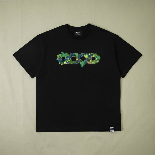 纯原配套 Goodbrand 2025Ss 立体绿植刺绣地图轻奢时尚高级感Logo短袖T恤 纯棉面料 数码直喷立体绣花工艺 全套辅料细节 Yb内置洗衣袋 还原1