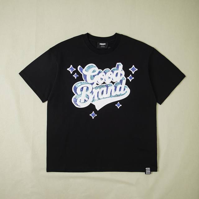 纯原配套 Goodbrand2025Ss立体美式星星亮片轻奢时尚高级感短袖T恤 印花亮片绣花工艺 全套辅料细节 Yb内置洗衣袋 还原1比1 男女同款 请勿机洗