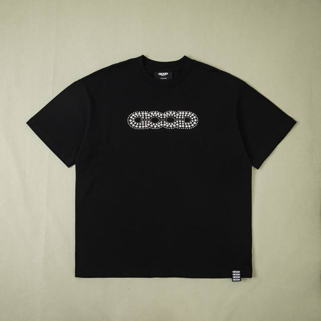 纯原配套 Goodbrand Sorin 组合色片T恤 黑色宽松半袖圆领纯棉百搭 纯棉面料 烫钻工艺 全套辅料细节 Yb内置洗衣袋 还原1比1 男女同款 请勿机