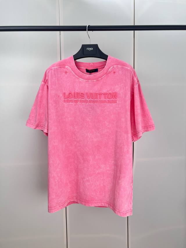 Lv路易字母刺绣洗水短袖 Xs S M L