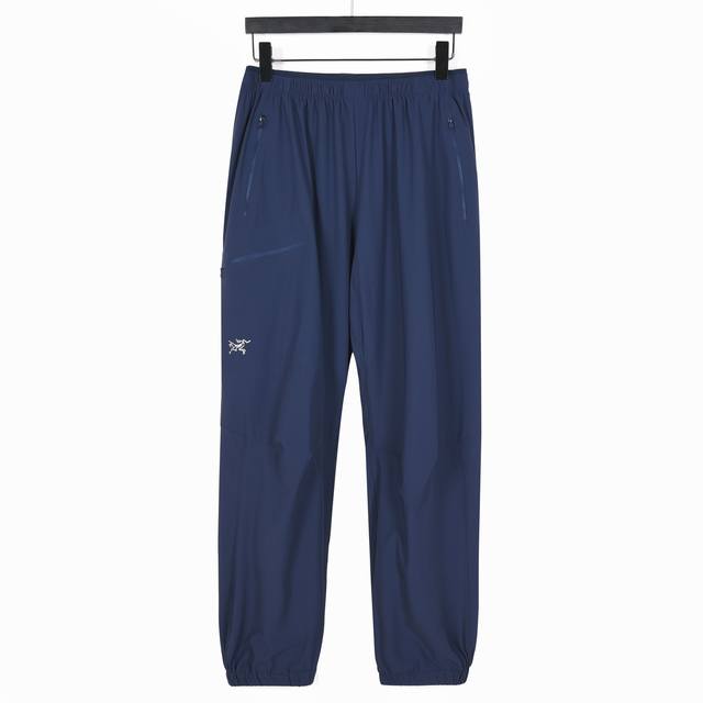 Arcteryx始祖鸟 Gamma Jogger Men‘S 纯色Logo标识软壳松紧腰束脚运动长裤 蓝色