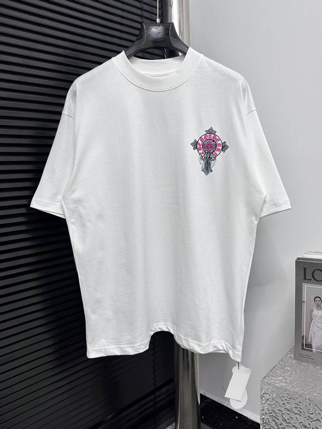 Chromehearts 克罗心 25Ss印花圆领 原版面料 官方同款 短袖T恤 定制260克同缸染面料 手感非常舒服 春夏最新砖柜同步 时尚又个性 超级百搭好
