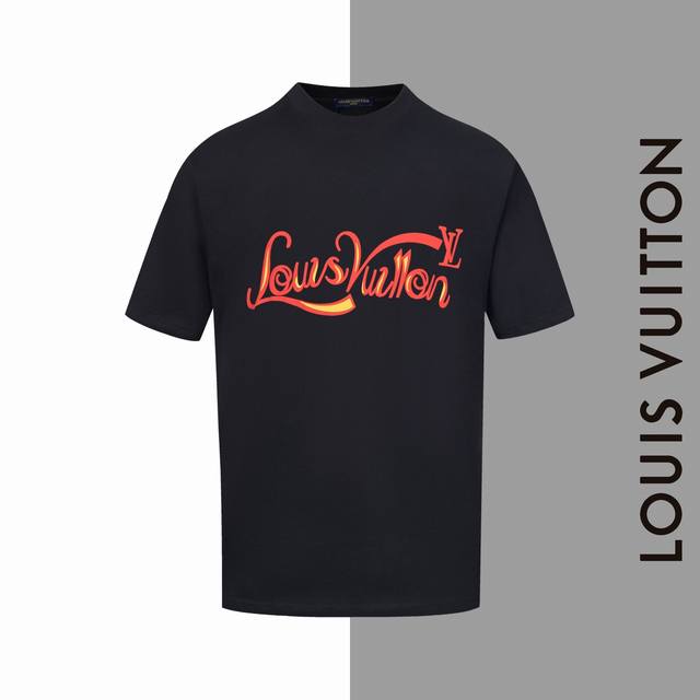 款号#Z208 Lv炫彩字母发泡植绒圆领短袖 Louisvuitton官网一致款式 面料：32支双纱280克纯棉面料 同缸同色织染螺纹 颜色一致 工艺：进口机器