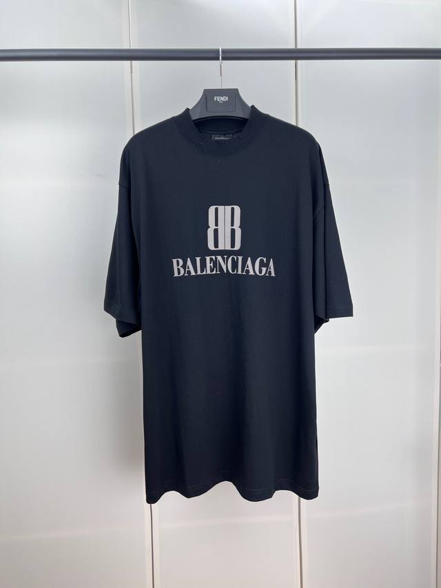 Balenciaga巴黎Bb印花短袖 Xs S M L