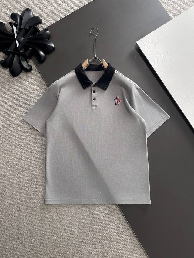 隔天出货 高版本 Moncler 蒙口 25Ss春夏新款高定翻领T恤 意大利进口机器制造 真正做到顶奢高品质 闭眼入的款 精梳重磅的面料 高强度高克重面料掂起来