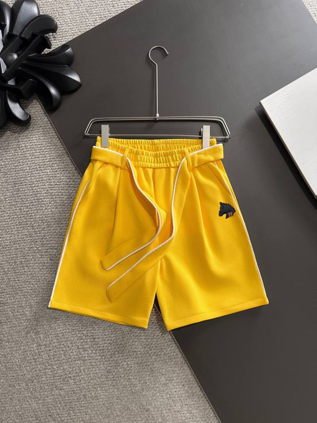 隔天出货 高品质 Hermes 爱马仕 2025春夏新款高定松紧带休闲裤，意大利进口机器制造，闭眼入的款，裤脚下摆二本针锁边，针脚细密牢固，专柜定制面料 透气舒