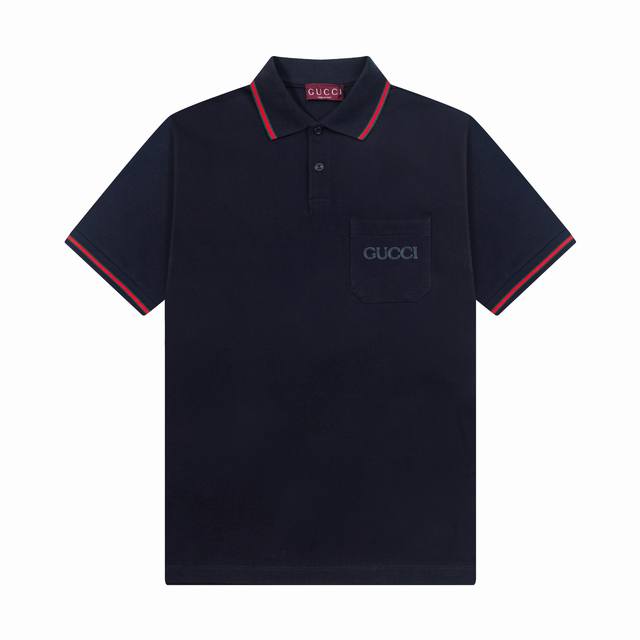 品牌：Gucci 面料：纯棉丝光珠地 克重：230克 颜色： 米白 蓝色 尺码：M-Xxl 原版定制1：1细节还原 三标Logo齐全 高端定制 饰刺绣棉质Pol