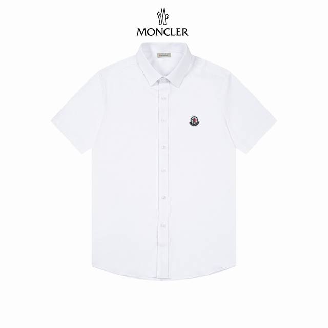Moncler 蒙口 精美Logo设计高品质短袖衬衫 对版定染面料 上身高级感十足 纯棉竹纤维面料 质量高 男女同款 码数:39-43 M-3Xl