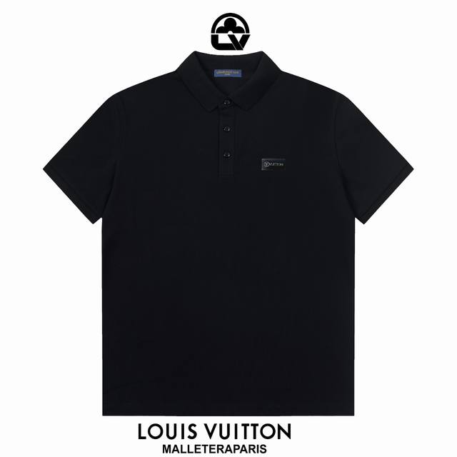 Lv 路易威登字母Logo 精美Logo Polo衫 升级，灵感源自八十年代复古 原版面料 官方同款 定制 同缸染面料 手感非常舒服 春夏最新砖柜同步 时尚又个