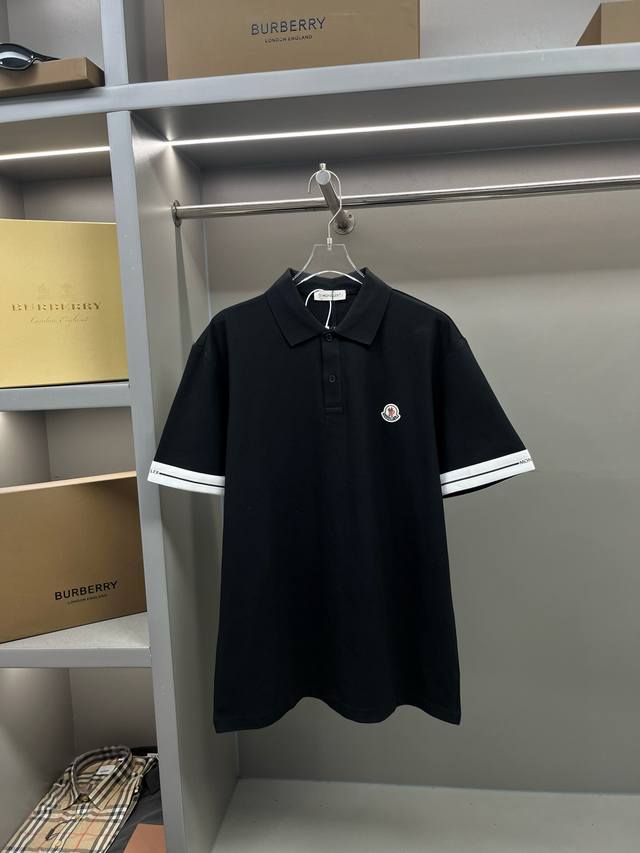 Moncler 蒙口 袖口印花新款Polo衫 原版面料 官方同款 采用210克纯棉珠地面料，定制 同缸染面料 手感非常舒服爽滑 版型挺阔有型 一线品牌代工厂P出