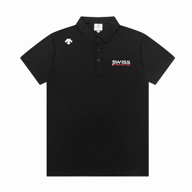 迪桑特 Descente 25Ss 新款翻领Polo衫 官网同款功能性面料 具有防紫外线速干吸汗轻弹无痕 颜色：黑色 白色 蓝色 棕色 码数：S M L Xl
