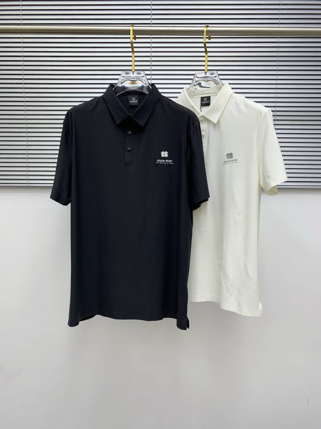 可隆Kolon Sport 翻领Polo衫 官网同款功能性面料 具有防晒防紫外线速干吸汗轻弹无痕 颜色：白色 黑色 码数：S～2Xl