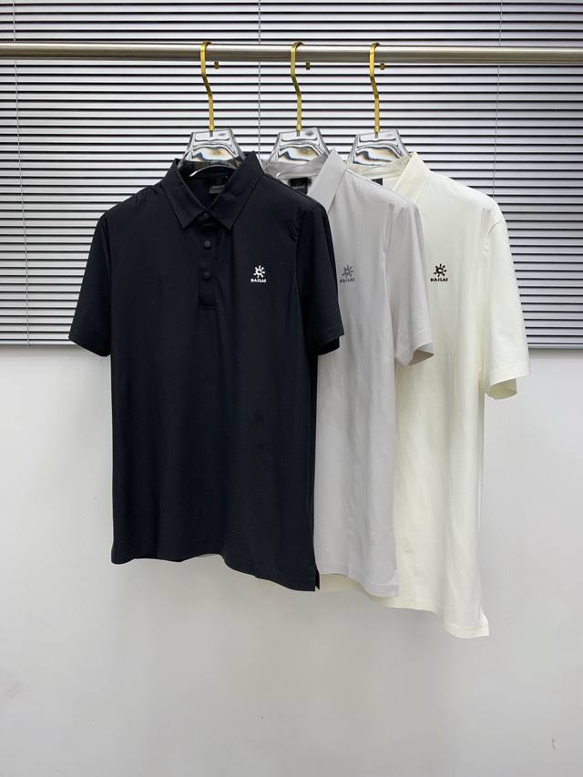 凯乐石 原版定制 翻领Polo衫 官网同款功能性面料 具有防晒防紫外线速干吸汗轻弹无痕 颜色：白色 黑色 灰色 码数：S～2Xl
