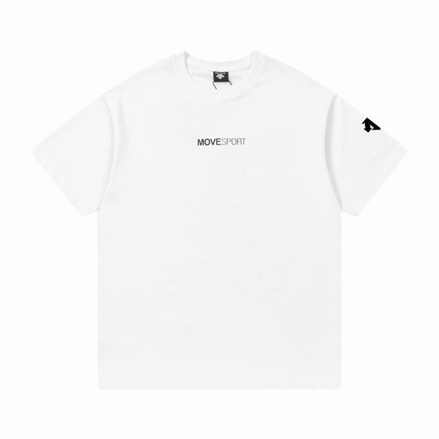 高版本 迪桑特 Descente 25Ss 新款印花短袖 采用280G专用双纱厚重面料 采用进口康丽机直喷白癦印花工艺 宽松版型 男女同款 码数：1 2 3 4