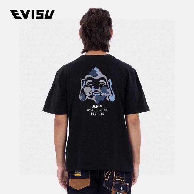 Evisu福神40Aw男士迷彩佛头刺绣T恤10Eahtm2S Xxctblkx休闲单品易于搭配，人气一直居高不下。以优质纯棉布料打造，剪裁合身，背面更可见迷彩佛
